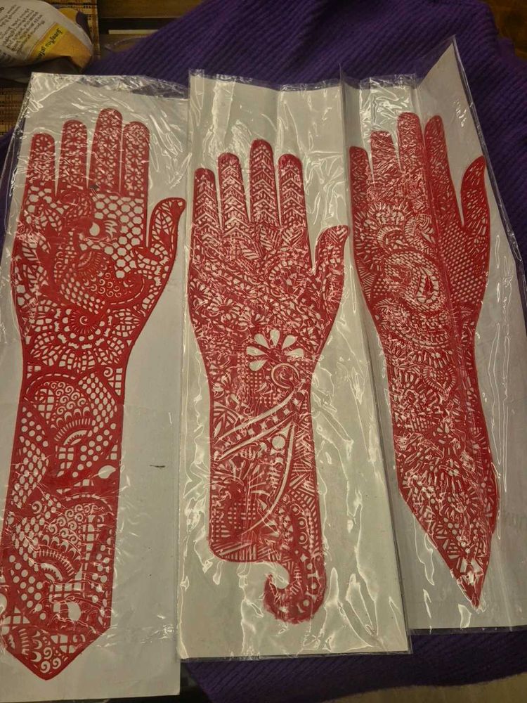 Mehndi Hand Stencils