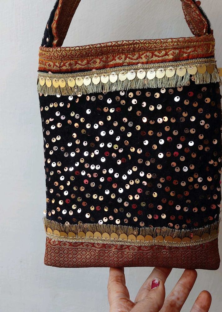 Black And Rust Wedding Bag