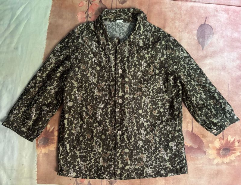 Brown Patterned Shirt