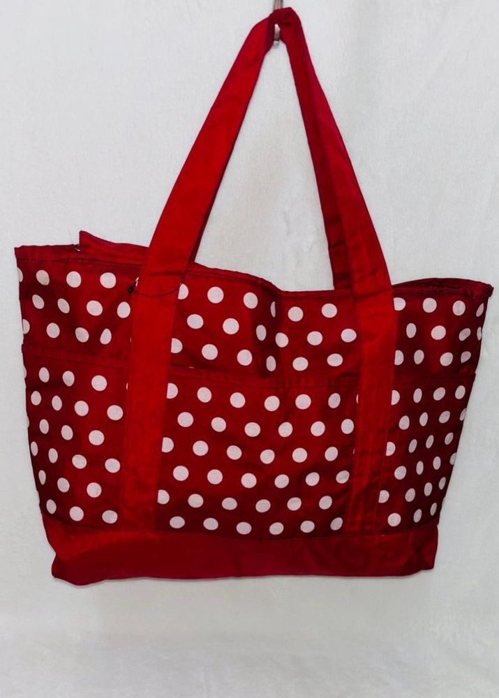 Red Polka Dot Tote Bag