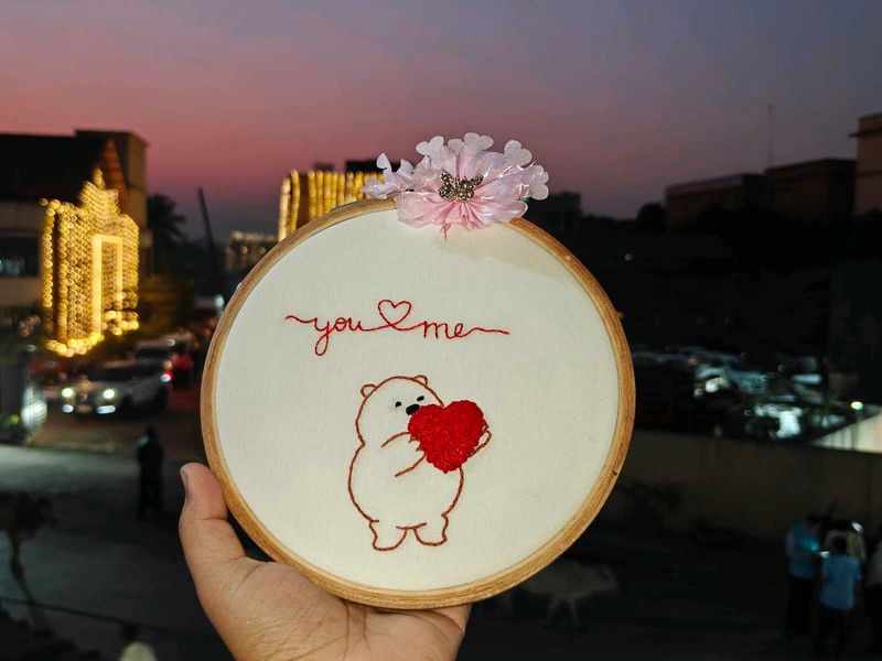Cute Embroidered Hoop Art