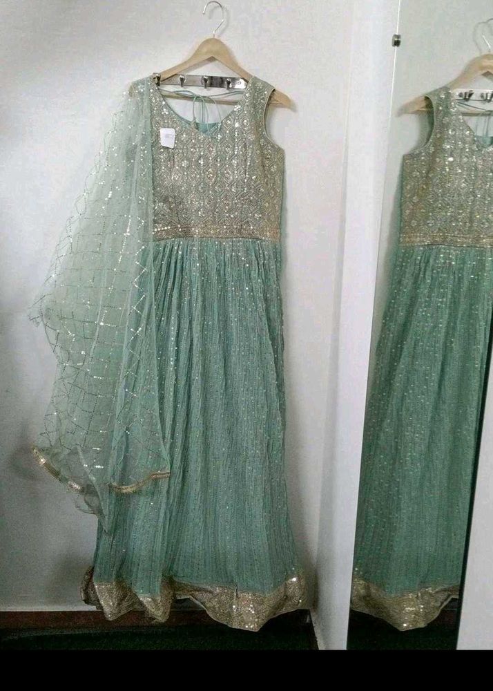Elegant Green Ethnic Gown