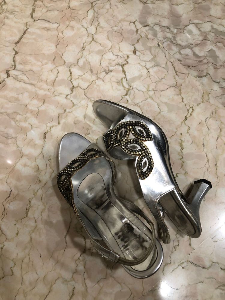 Silver Partywear Heels