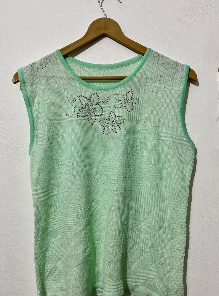 Mint Green Sleeveless Top