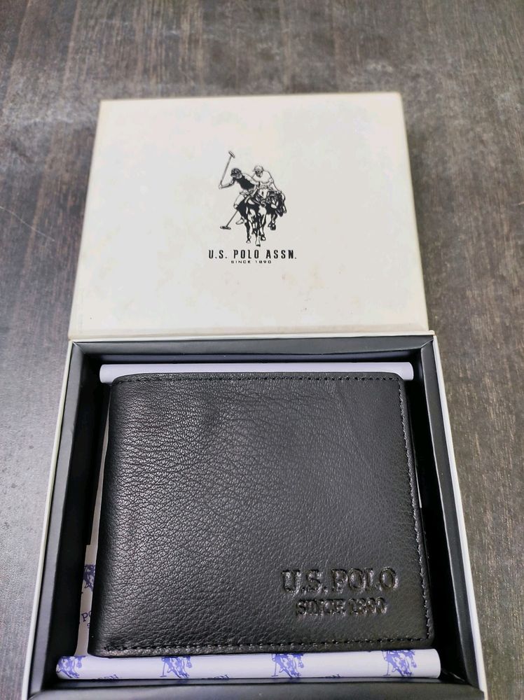 US POLO ASSN LEATHER WALLET (BLACK)