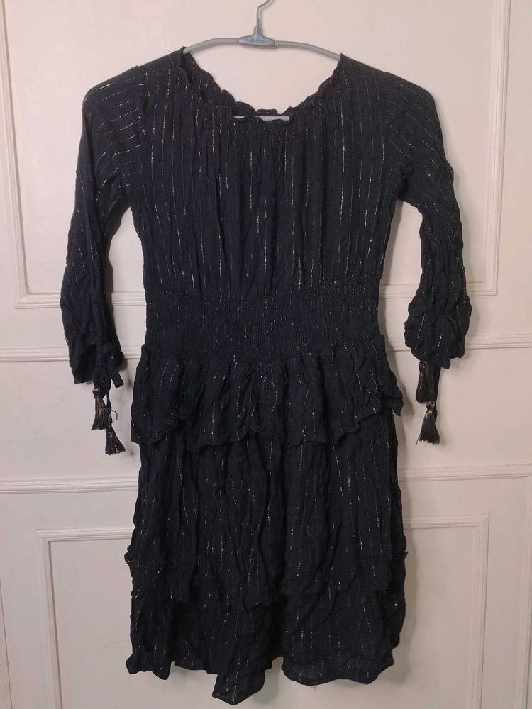 Black Ruffled Dress