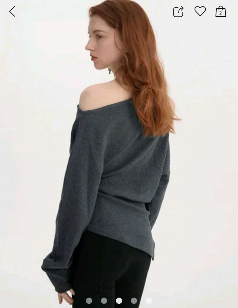 Off-Shoulder Gray Top