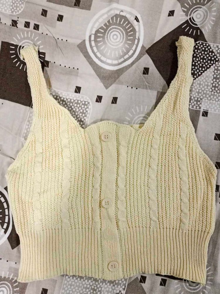Cream Cable Knit Tank