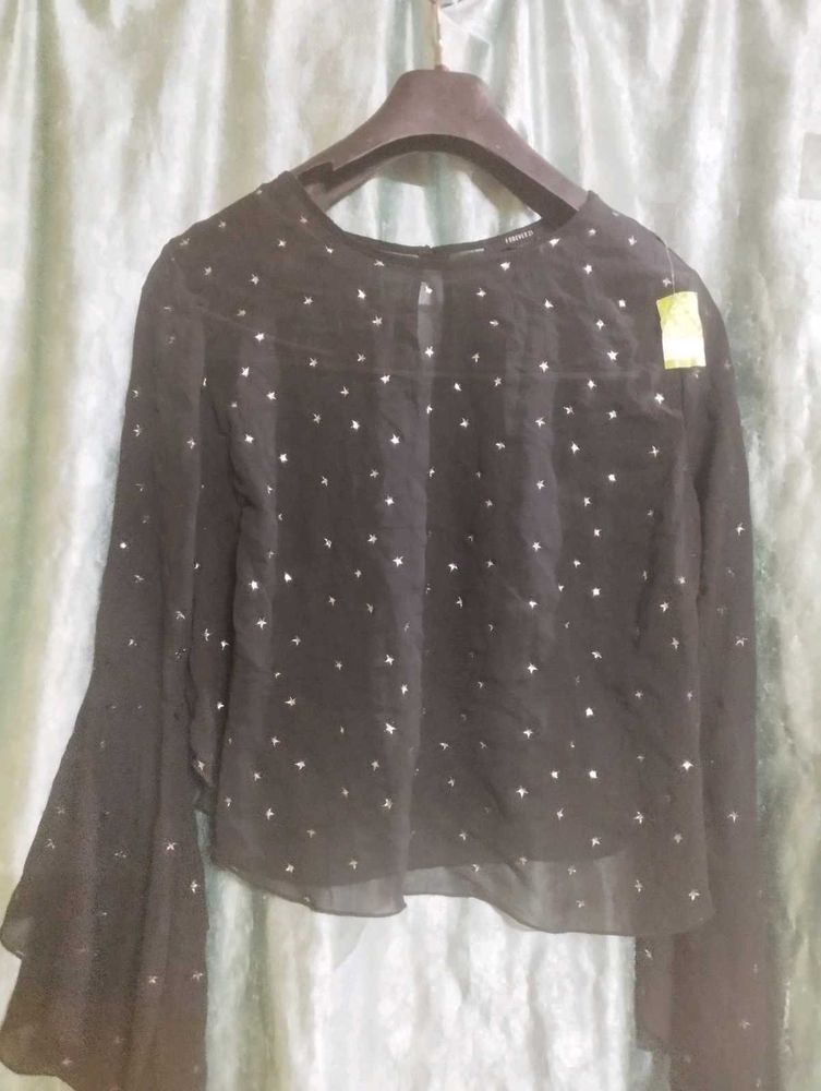 Forever 21 Sparkle Sheer Top