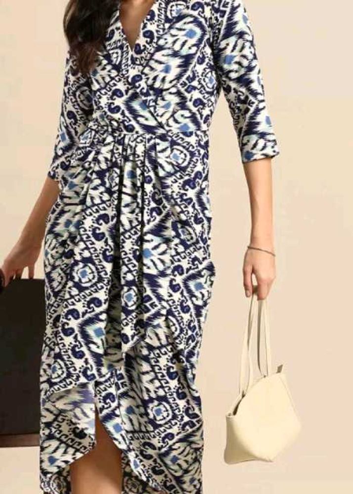 Ikat Wrap Dress