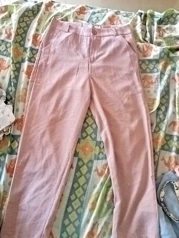 Pink Corduroy Pants - High Waisted