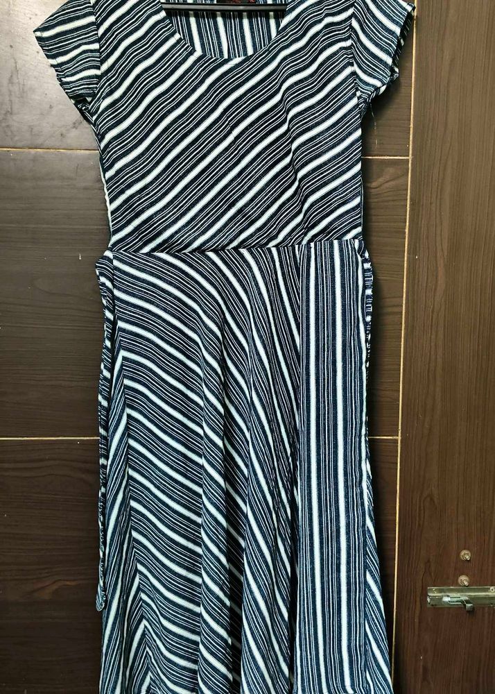 Zola Blue &amp; White Striped Dress
