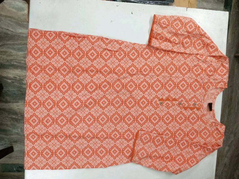 Women Orange Suit Pant