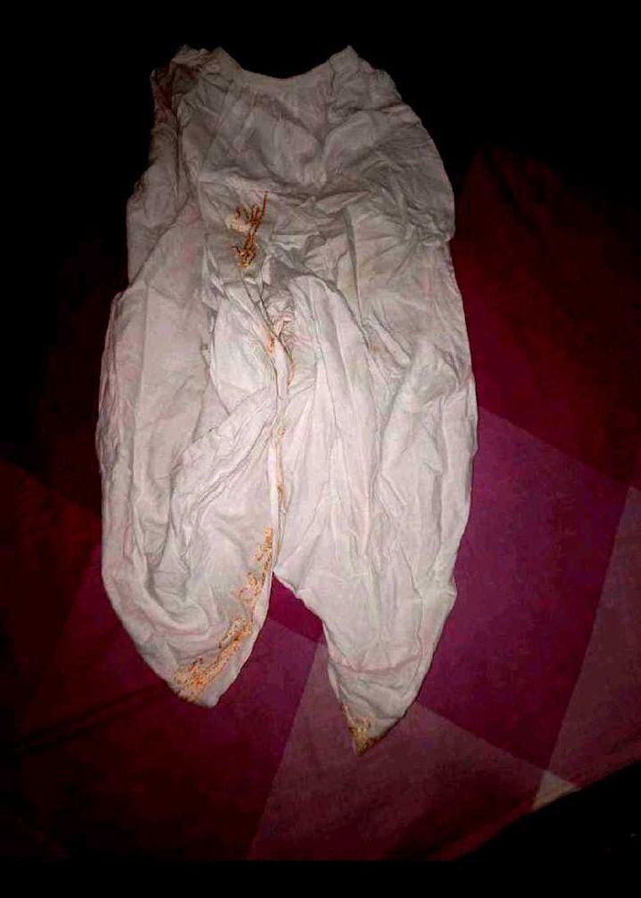 Vintage White Embroidered Pants