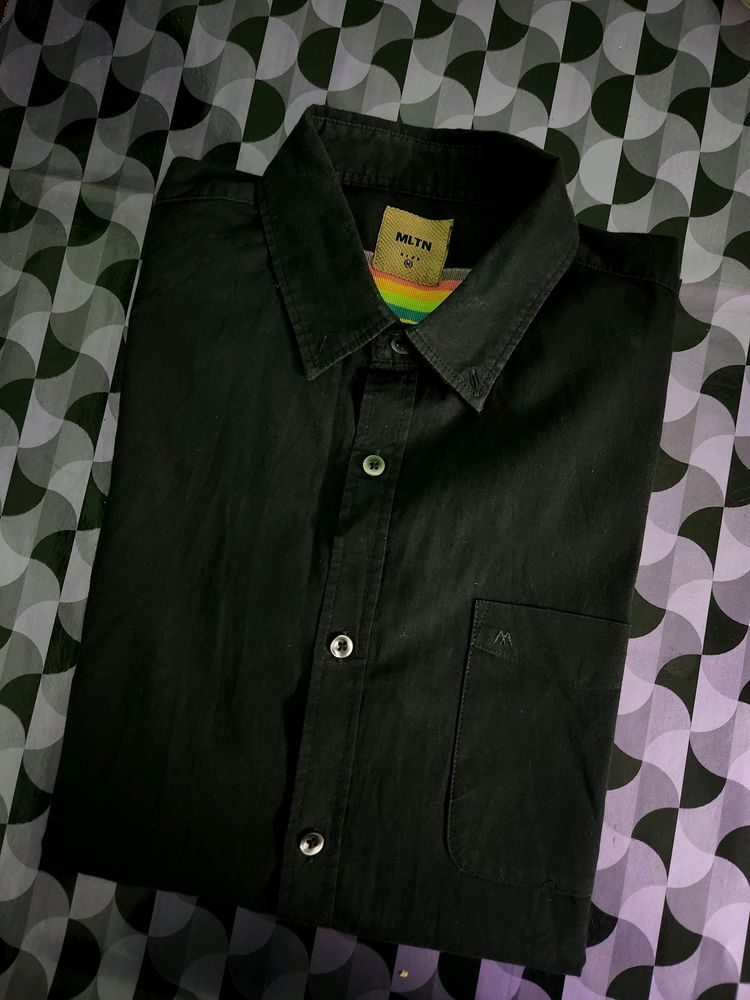 MLTN Black Shirt For Men (Size M)
