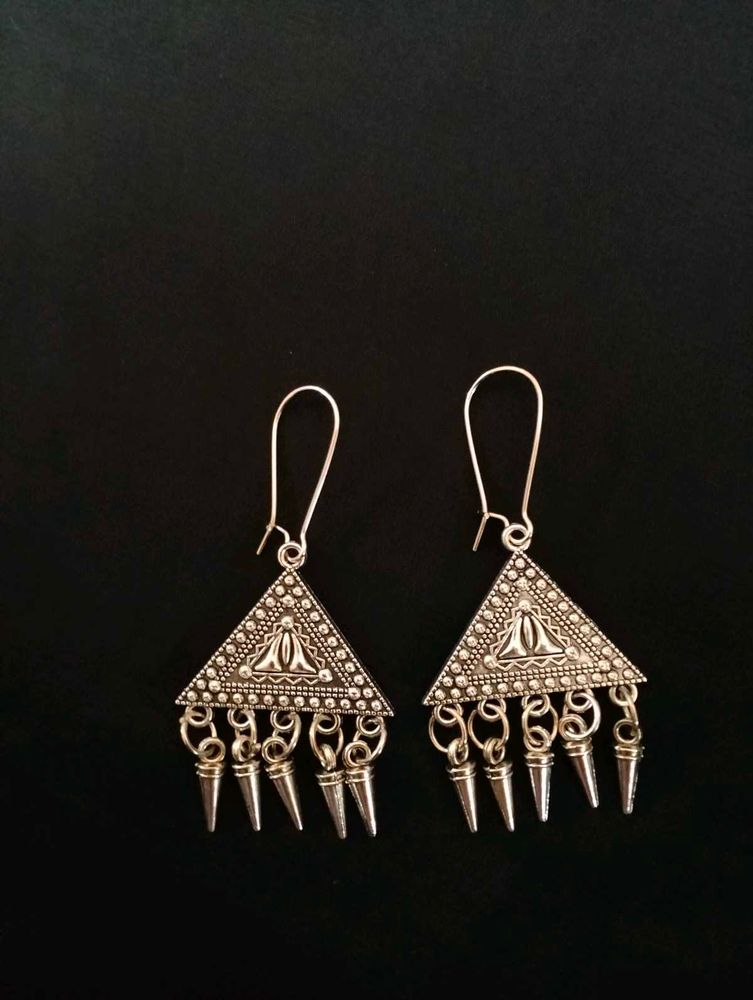 Oxidised Bullet Earrings