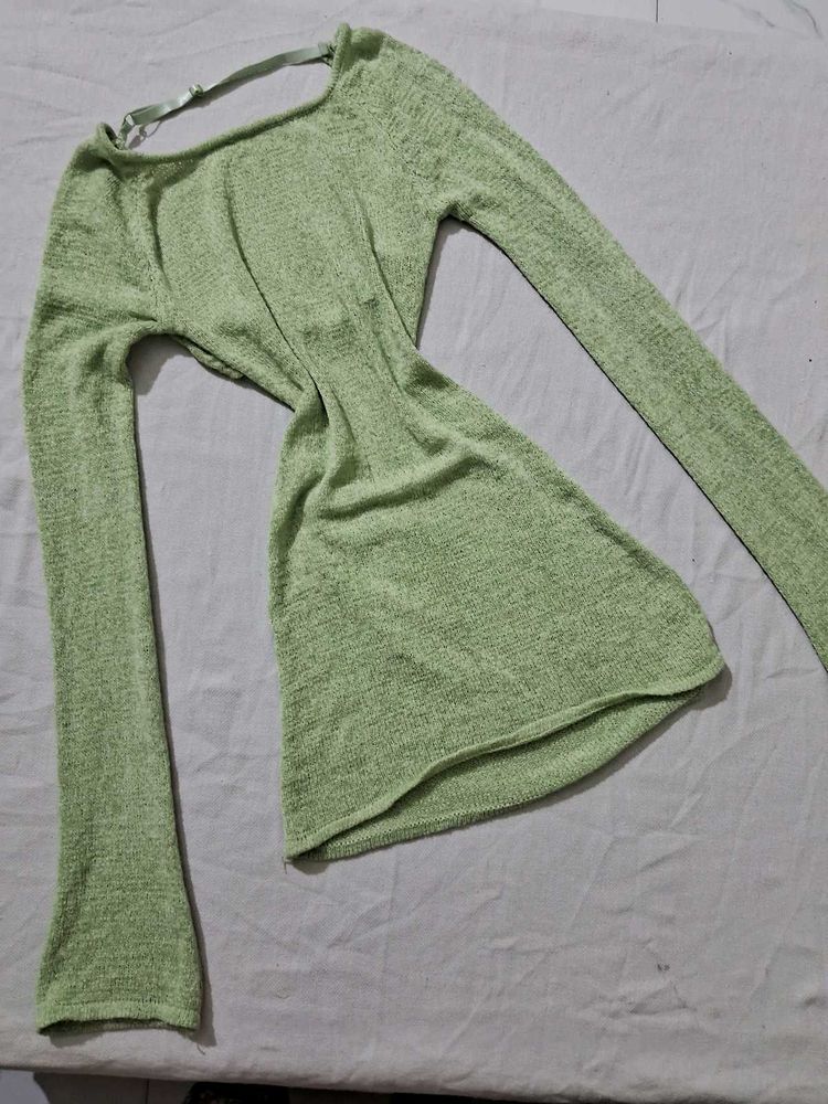 Green Long Sleeve Dress