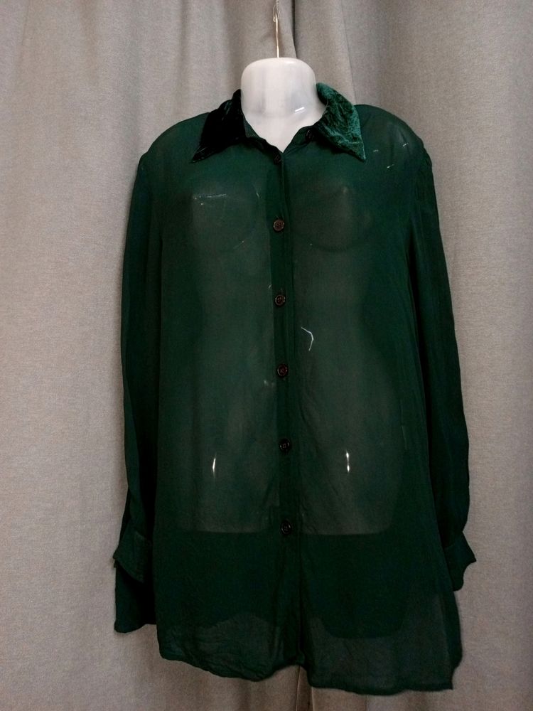 DHAMAKA 💥 OFFERS VELVET COLLAR SHIRT FOR WOMEN&#39;S