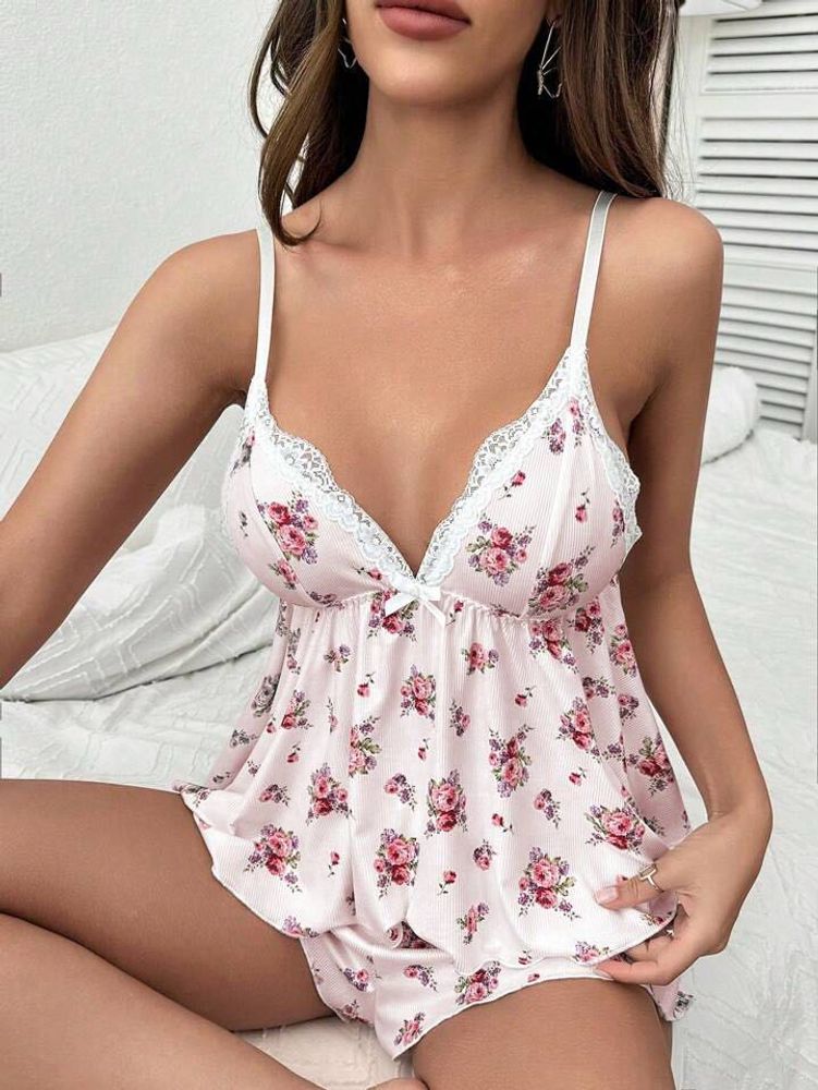 Vintage 1980 Floral Pink Camisole