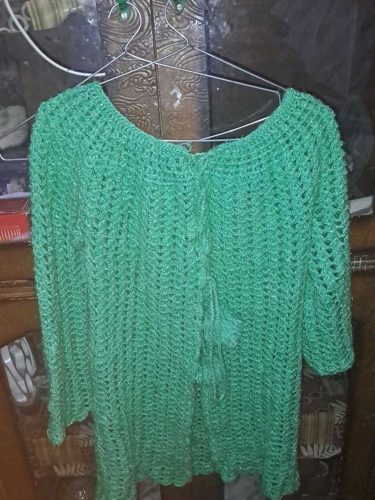 Green Knit Cardigan