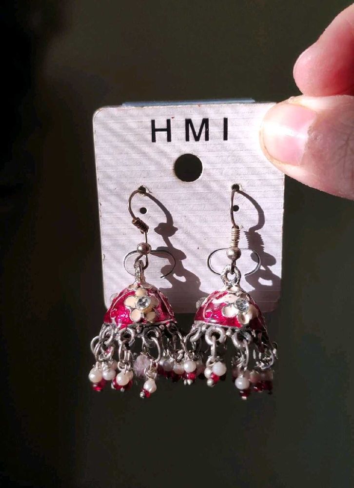 Set of 4 - Jhumka Earrings with Pearls