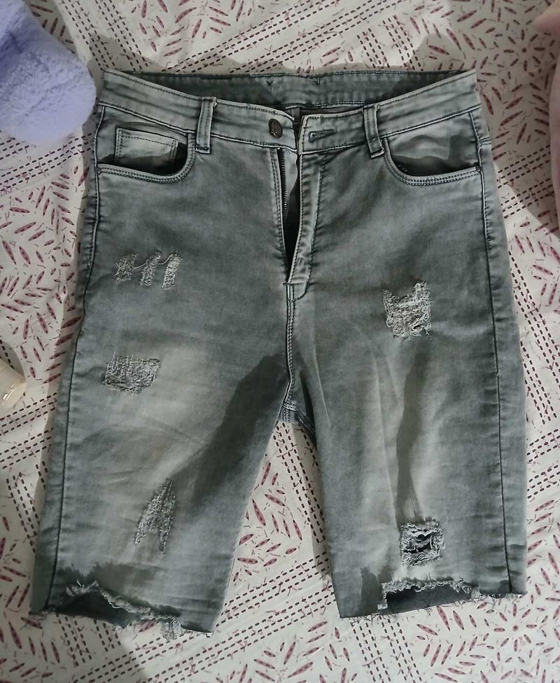 Brand New Long Shorts In Grey Colour