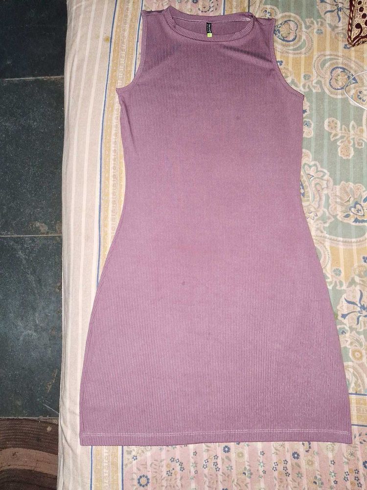 Lilac Bodycon Mini Dress