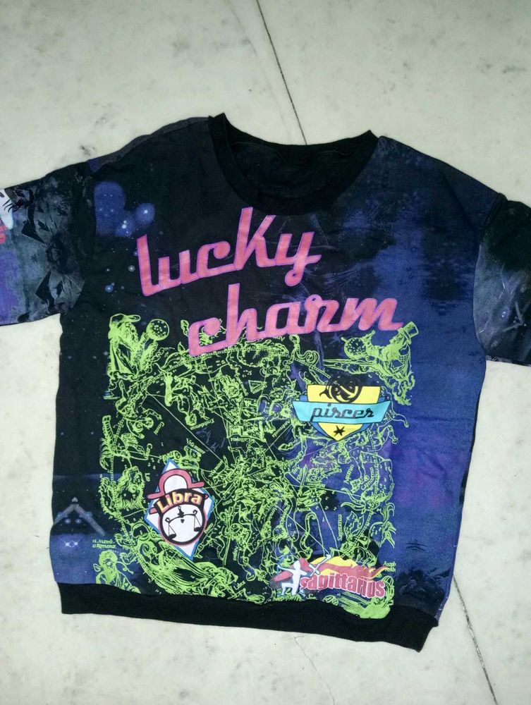 Lucky Charm Zodiac Print Sweatshirt