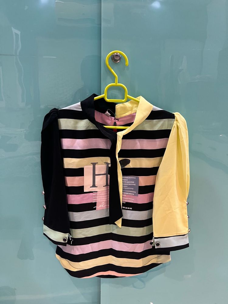 Striped Top with Unique Design