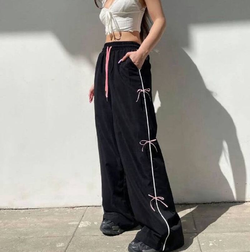 Sale Viral High Waist Bow Parachute Pant 🎀