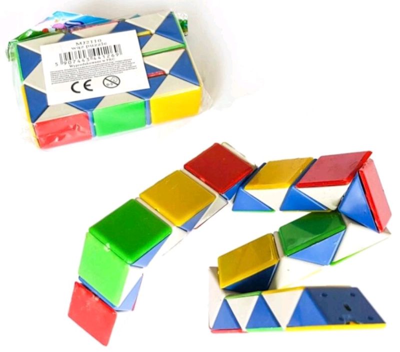 Twisty Snake Brain Puzzle Cube With Multicolor in