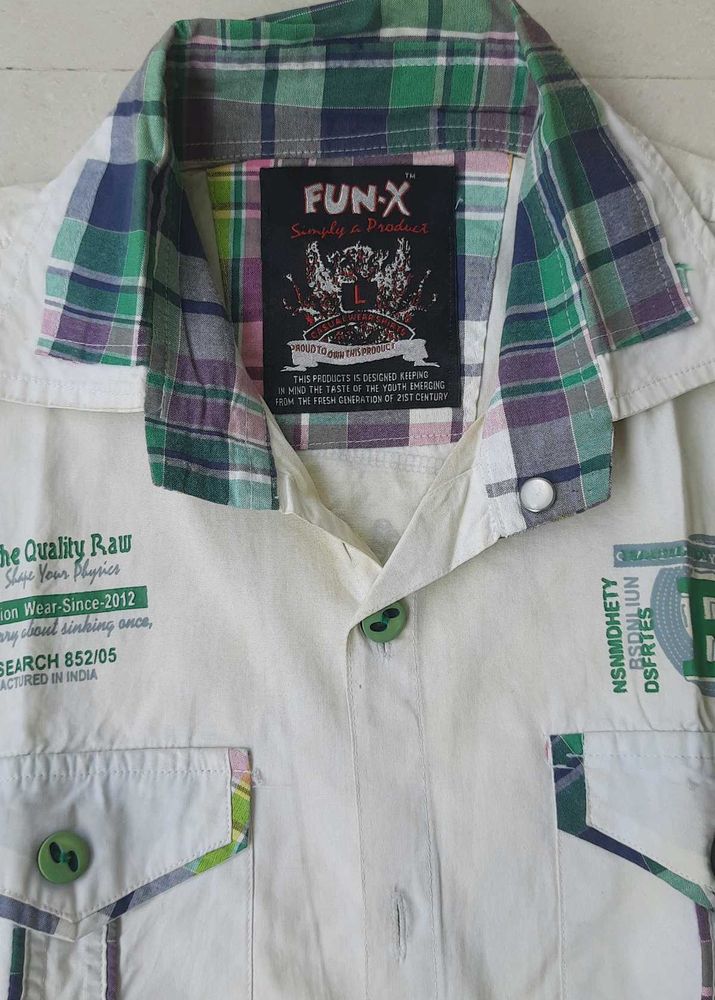 Fun-X Plaid Accent Shirt