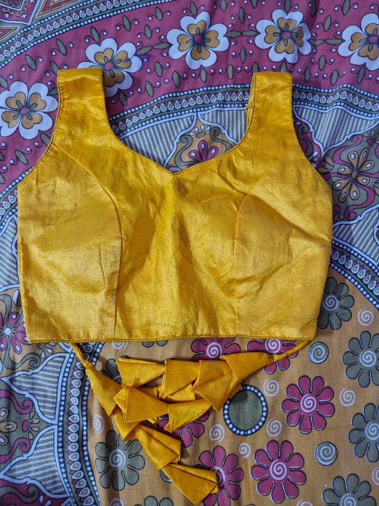 Mustard Yellow Sleeveless Blouse