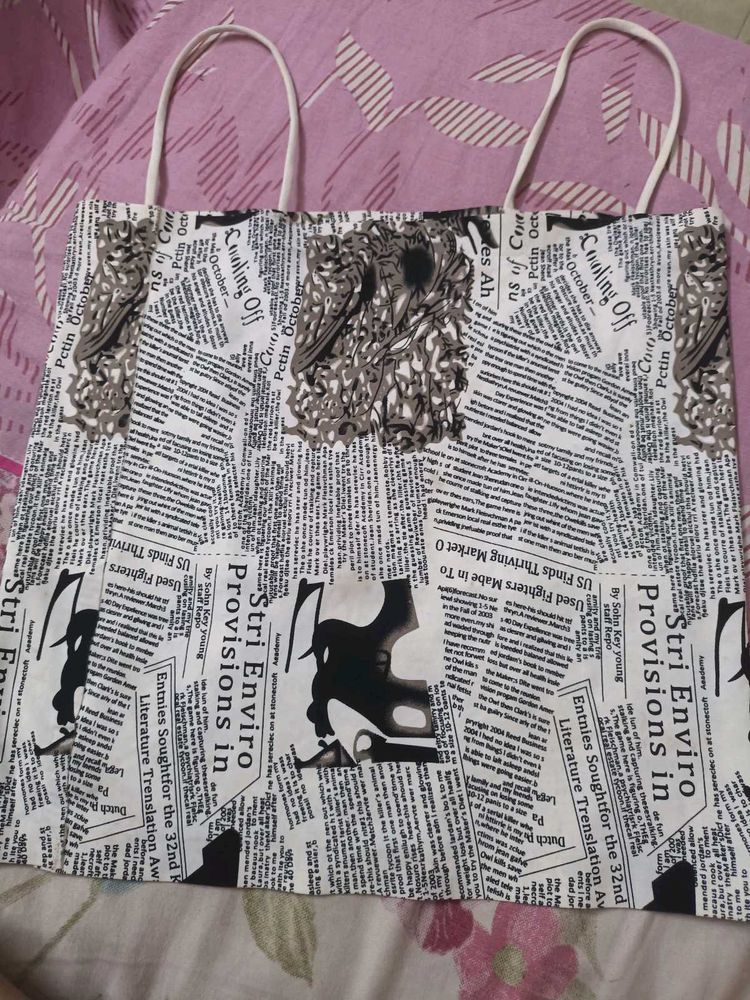 Gorgeous Unique Newspaper Print Crop Top