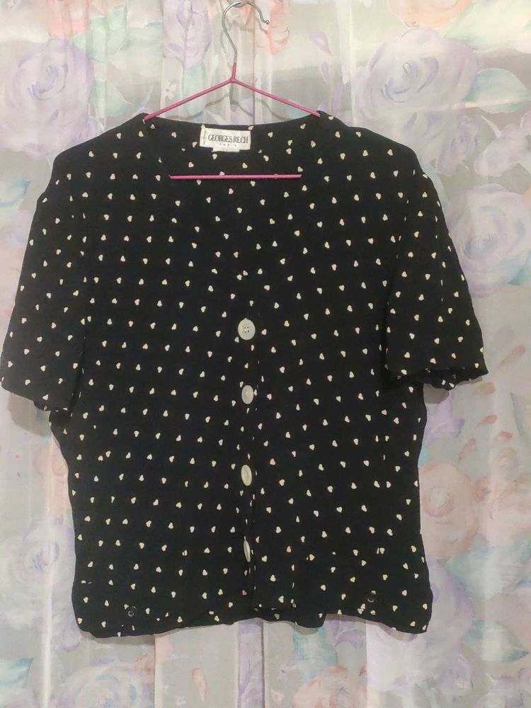 Vintage Polka Dot Blouse
