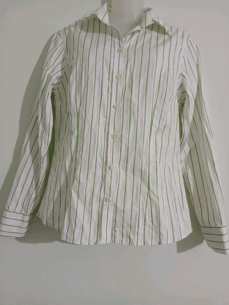 Striped Button-Up Shirt