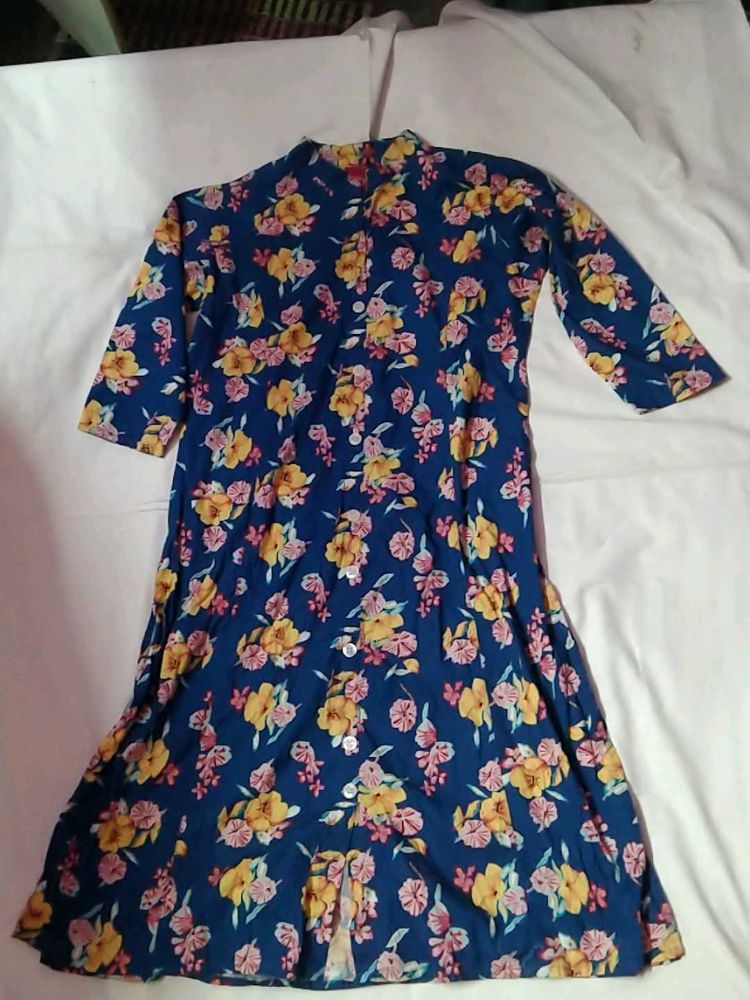 Floral Print Button-Down Dress