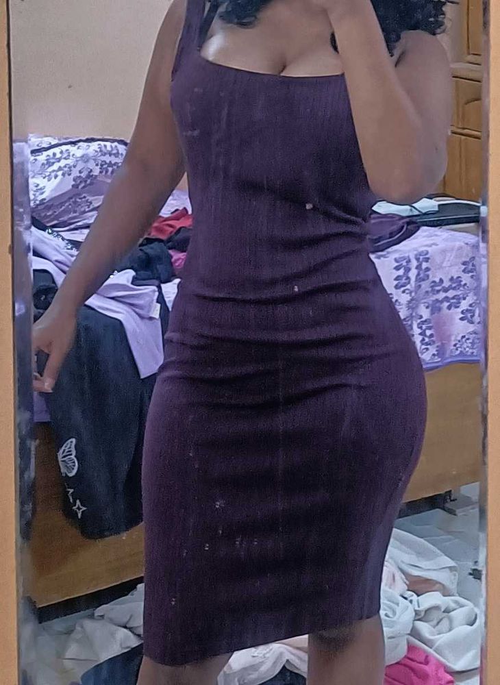 purple bodycon dress