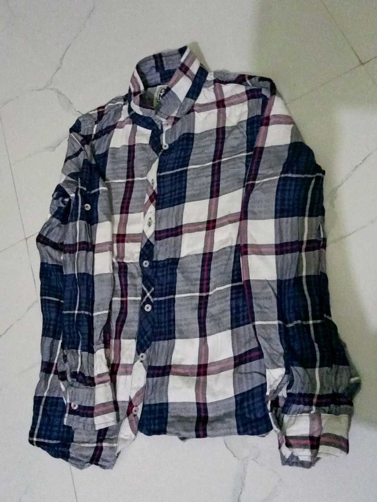 Plaid Button-Down Shirt
