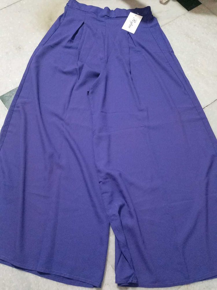26 Size Purple Wide Leg Culottes