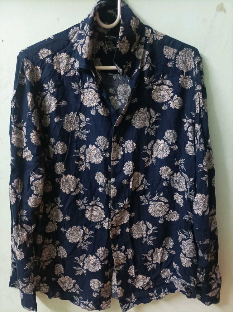 Floral Print Button-Down Shirt