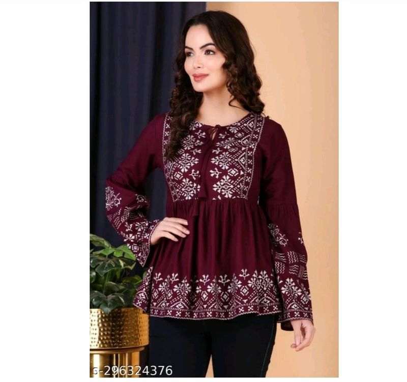 Cool Printed Round neck Womens tshirts, Frock_Top,