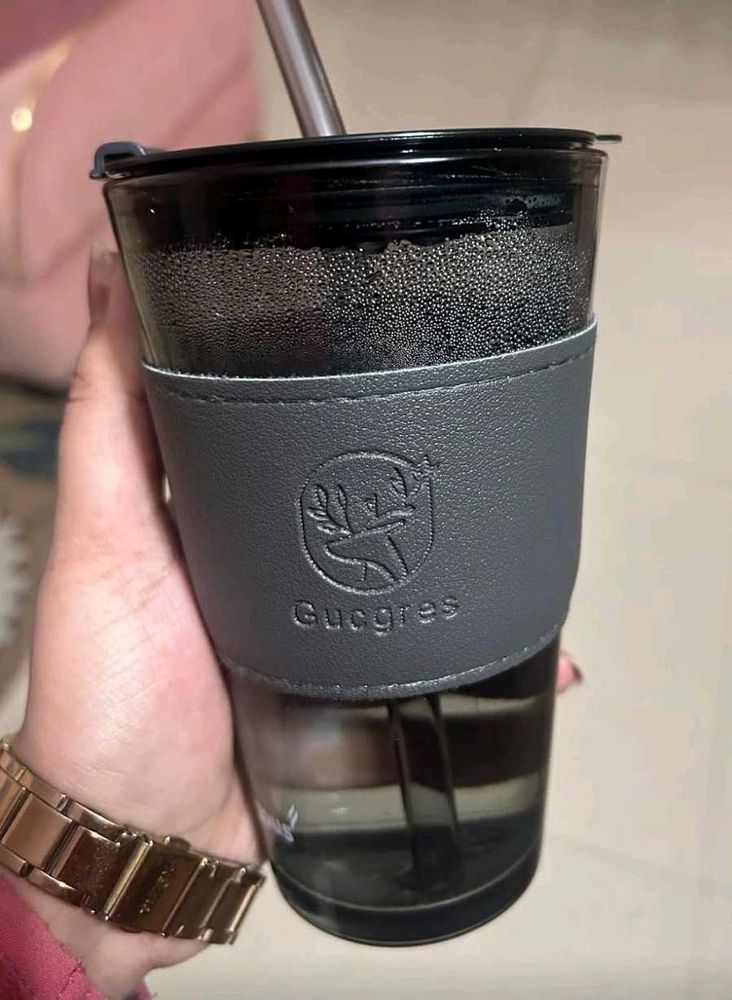 Glass Coffee Sipper Mugs with Straw 😍