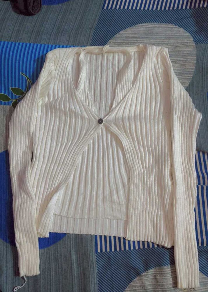White Knit Top