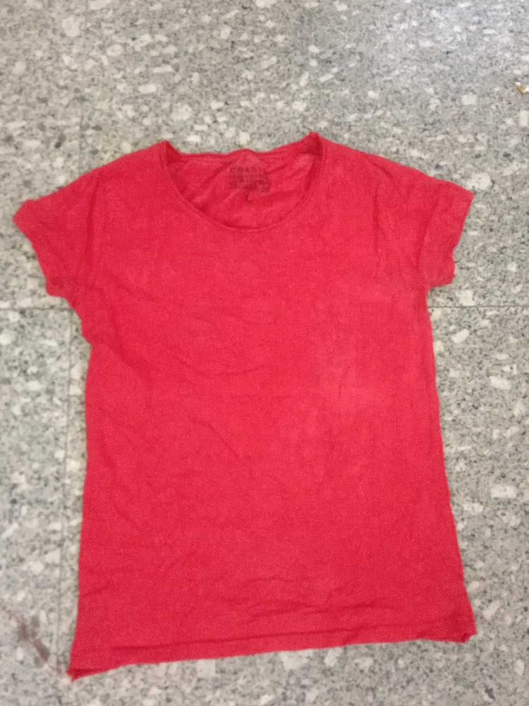 Red Casual T-Shirt