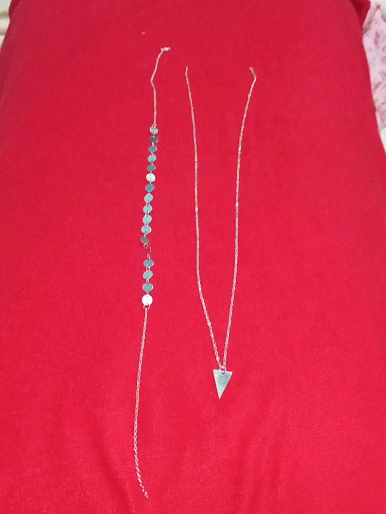 Silver Tone Necklace Set