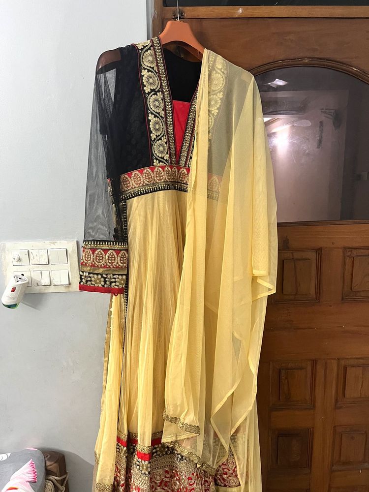 Elegant Embellished Anarkali Suit