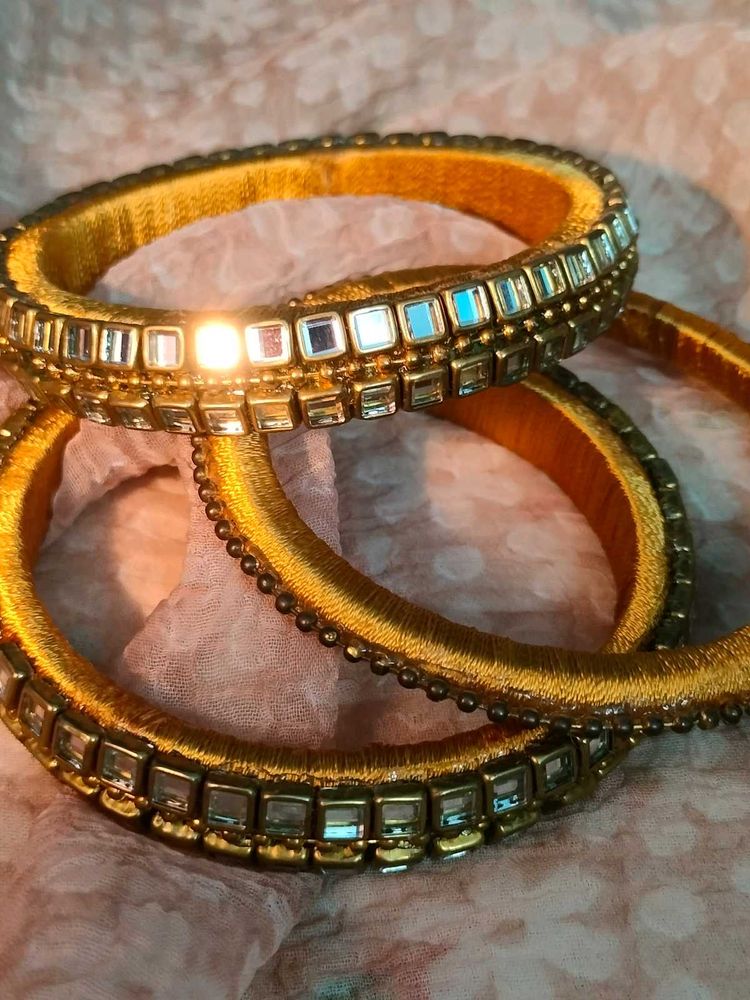 Gold Tone Bangle Set