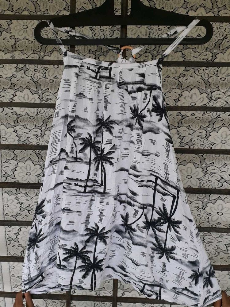 Palm Tree Print Halter Top