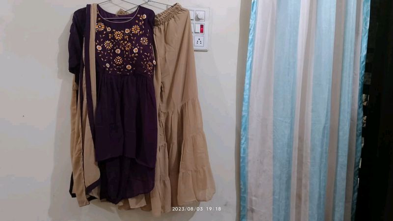 New Unused Dress👗 Gorget Febric Top With Grara Ma